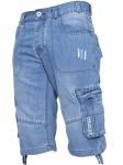 Мужские шорты карго из боевого денима Enzo, синий - фото