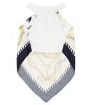 Топ с вырезом халтер и принтом Monnalisa, белый - фото 4