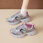 Кроссовки AGSDON Chunky Sneakers Women's Low-top, серебряный - фото 49