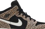 Кроссовки Air Jordan 1 Mid SE GS Leopard, черный - фото 2