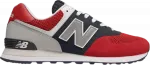 Кроссовки New Balance 574 Pebbled Sport 'Team Red', красный - фото