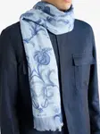Шарф с цветочным принтом Etro, синий - фото 3