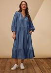 Платье Evans Denim dress, Blue - фото 5
