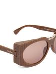 Солнечные очки MM0123 56E Max Mara, коричневый - фото 4