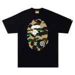 Футболка BAPE 1st Camo Big Ape Head, Черный/Желтый - фото