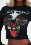 Топ Ed Hardy HEART CROSS, Black - фото 4
