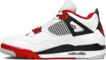 Кроссовки Air Jordan 4 Retro OG Fire Red 2020, белый - фото 3