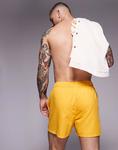 Короткие шорты для плавания ASOS DESIGN желтого цвета - фото 4