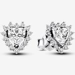 Серьги Pandora Sparkling Heart Halo, серебро - фото