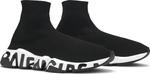 Кроссовки Balenciaga Speed Trainer Graffiti - Black White, черный - фото 8