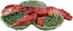 Тарелка сервировочная Bordallo Pinheiro Cabbage with Lobsters, 29,9х24,8 см, зеленый - фото