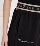 Брюки спортивные женские Ea7 карго с логотипом на поясе, черный - фото 4