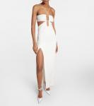 Свадебное платье из крепа с вырезом Nensi Dojaka, белый - фото 2