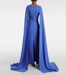 Платье из крепа с накидкой Моргана Solace London, Iris Blue - фото 3