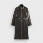 Пальто Lisa for Kith Women Hera Convertible Leather, черный - фото