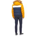 Пуховик Tommy Hilfiger Arctic Cloth Quilted Snorkel, желтый/темно-синий - фото 5