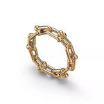 Кольцо Tiffany & Co HardWear Micro Link, желтое золото - фото 3