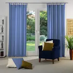 Штора Toco-Uni с петлями, 1 шт. Wirth, синий - фото