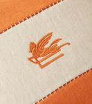 Подушка из льна с вышивкой Pegaso Etro, Orange - фото 5