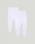Набор из 2 однотонных детских гетры Cotton Juice, белый - фото 2
