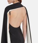 Креповое платье с вырезом Rodarte, черный - фото 5