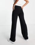 Брюки Asos Design Basic Wide Leg Jersey, черный - фото 2