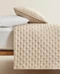 Одеяло Zara Home Quilted With Dots, бежевый - фото 6
