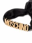 Moschino шелковый платок с логотипом, черный - фото 3