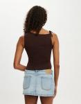Cotton On Топ на Никки собрал танк в бордовом цвете - фото 3