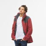 Куртка Forclaz Travel 100 0°c 3 в 1 водонепроницаемая мужская, серый/красный - фото 5