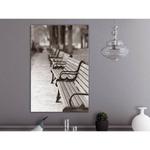 Фреска Artgeist Park Benches, черно-белый - фото 2