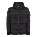 Куртка nylon metal hooded down jacket 'black' Stone Island, черный - фото