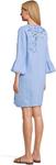 Платье Johnny Was Ruffle Sleeve Linen Dress, Della Robbia Blue - фото 3