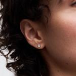 Серьги Pandora Era Lab-grown Diamond Bezel 0.30 carat tw, серебро - фото 2