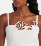 Мини-платье из креп-кади с лазерной резкой Blumarine, White Pearl - фото 4