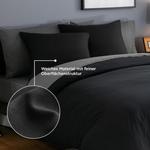 Комплект постельного белья Bedsure, 3 предмета, 200x220/80x80 см, черный - фото 3