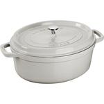 Кастрюля Staub La Cocotte Oval, 4,2 л, 29 см, белый трюфель - фото