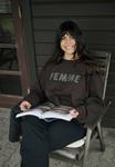 Толстовка Kaffe Curve KCelise Sweatshirt, Black Coffee/Brown - фото 9