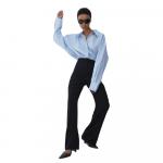 Брюки H&M Wide-cut, черный - фото 3