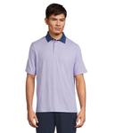 Поло Johnston & Murphy Xc4 Cool Degree Solid Collar Geo Print Polo, Purple/Navy - фото