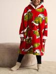 Детское одеяло с капюшоном Brand Thread Grinch Brand Threads, Red/Green - фото 2