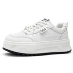 Стильные скейтбордические кроссовки OMS для женщин, белые [Минимализм] - фото