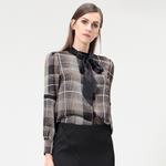 Рубашка ascot с завязками в клетку тартан Smart And Joy, черный - фото 2