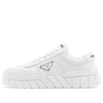 Кроссовки soft padded nappa leather laced-up shoes 'white' Prada, белый - фото
