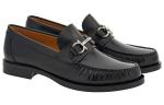 Мокасины кожаные Ferragamo Gancini, черный - фото 3
