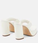 Босоножки на платформе из лакированной кожи Gia Borghini, белый - фото 3