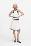 Платье KARL LAGERFELD BELTED , White Black/White - фото 2