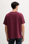 Хлопковая футболка Levi'S, бордовый - фото 3