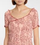 Платье миди с цветочным принтом Soledad Poupette St Barth, Pink Biot - фото 4