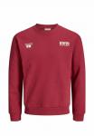 Толстовка Jack & Jones Sweatshirt, Tibetan Red/Mottled Dark Red - фото